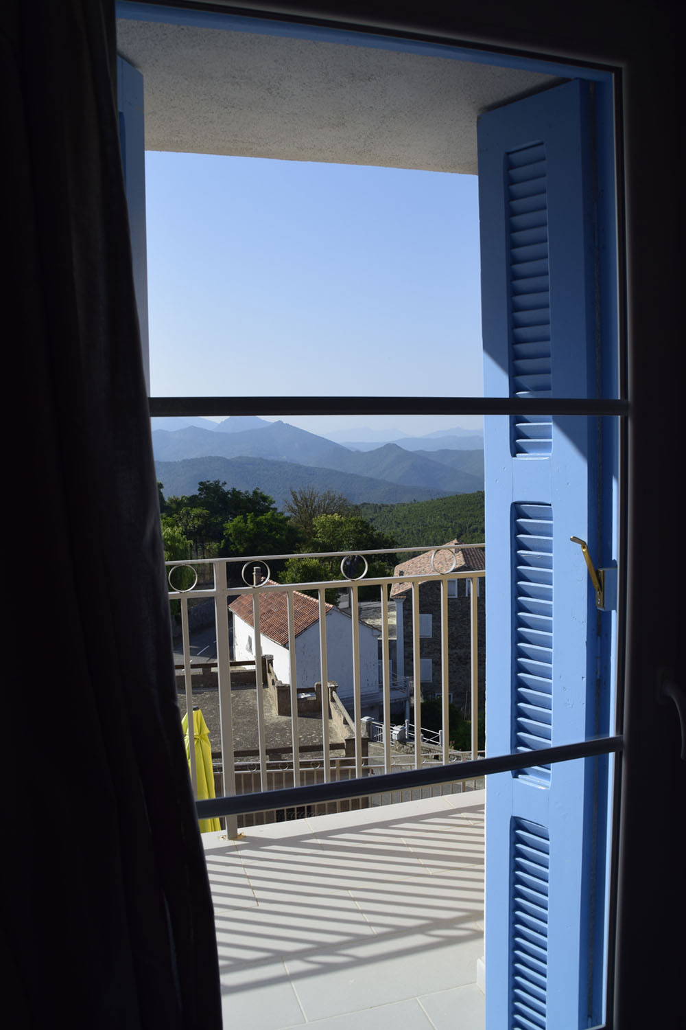 Vue depuis la terrasse du gîte Fium’Orbu